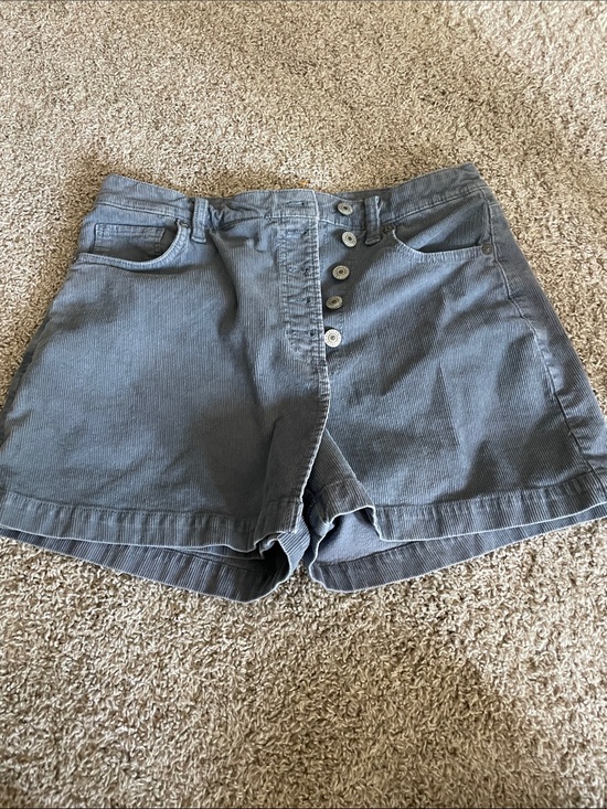 American Eagle Outfitters Pants - American Eagle Outfitters Gray High-Rise Button-Front Jean Shorts